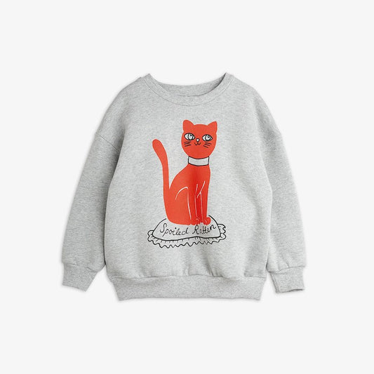 Mini Rodini, Kids Clothing. Cat Sweatshirt Front