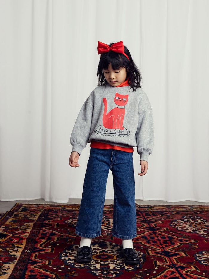 Mini Rodini, Kids Clothing. Cat Sweatshirt Promo Shot