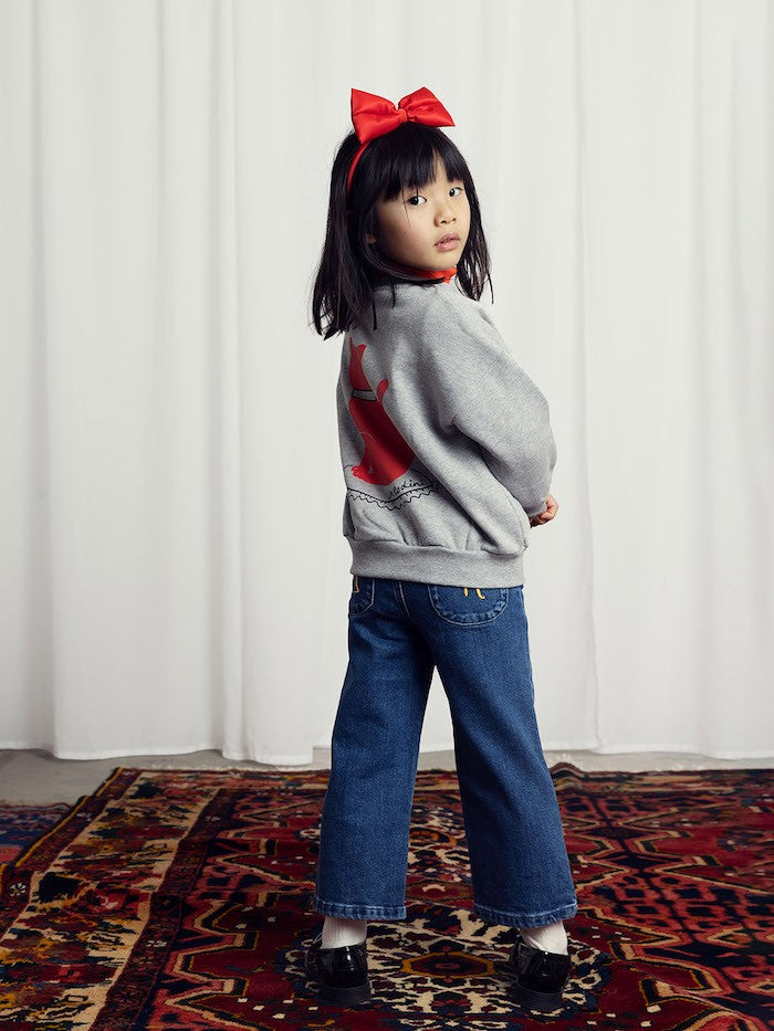 Mini Rodini, Kids Clothing. Cat Sweatshirt Promo Shot Back