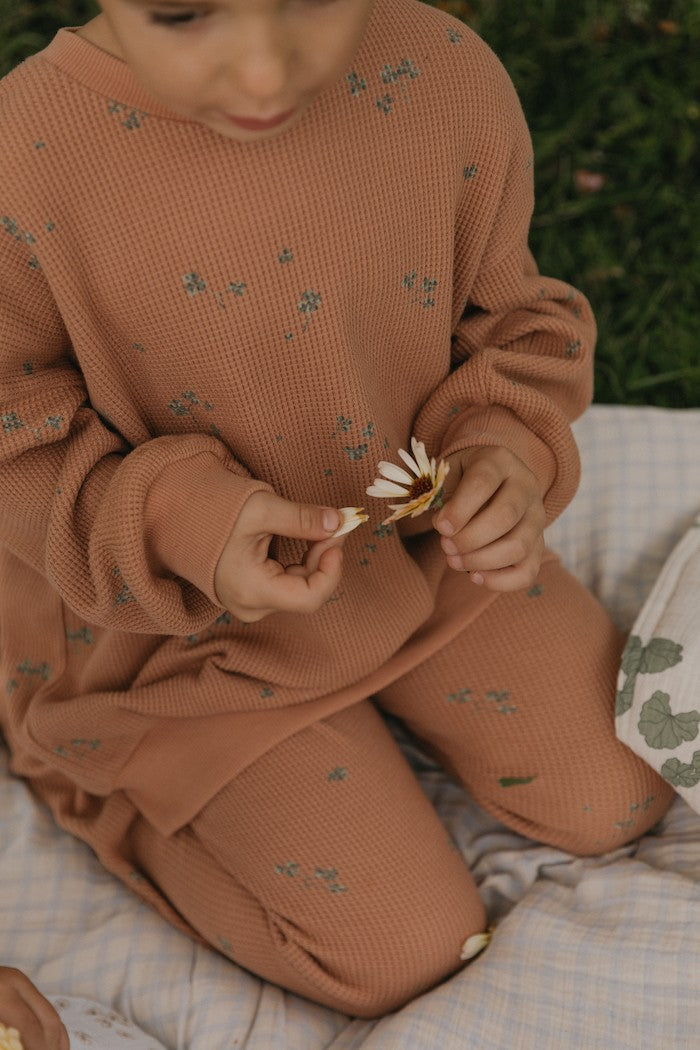 Garbo & Friends | Sorrel Chestnut Sweatshirt Waffle Size 3-4