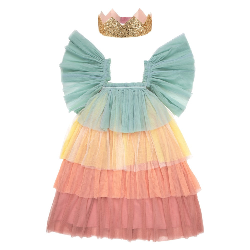 Meri Meri Rainbow Ruffle Princess Dress Up 3-4 Years