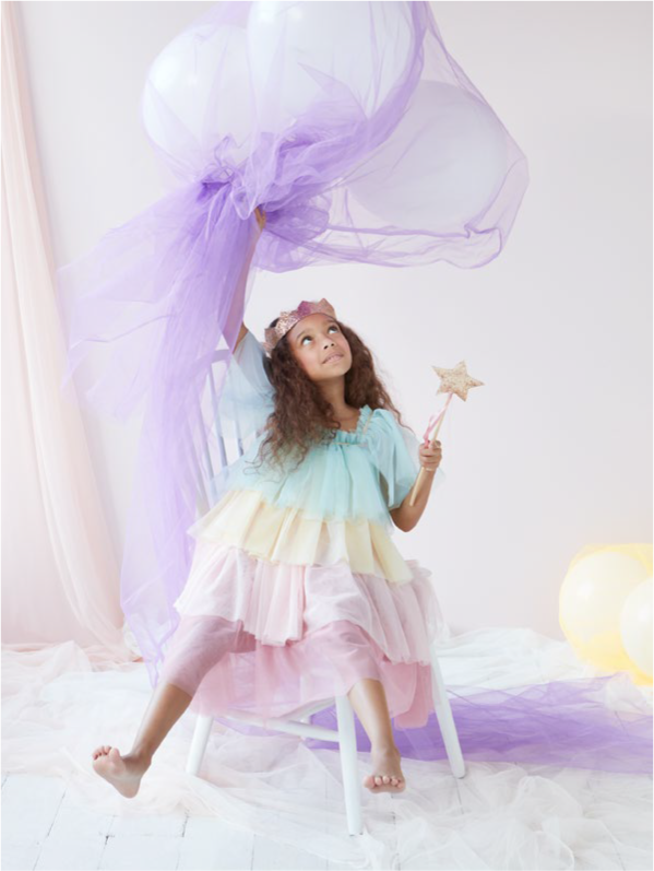 Meri Meri Rainbow Ruffle Princess Dress